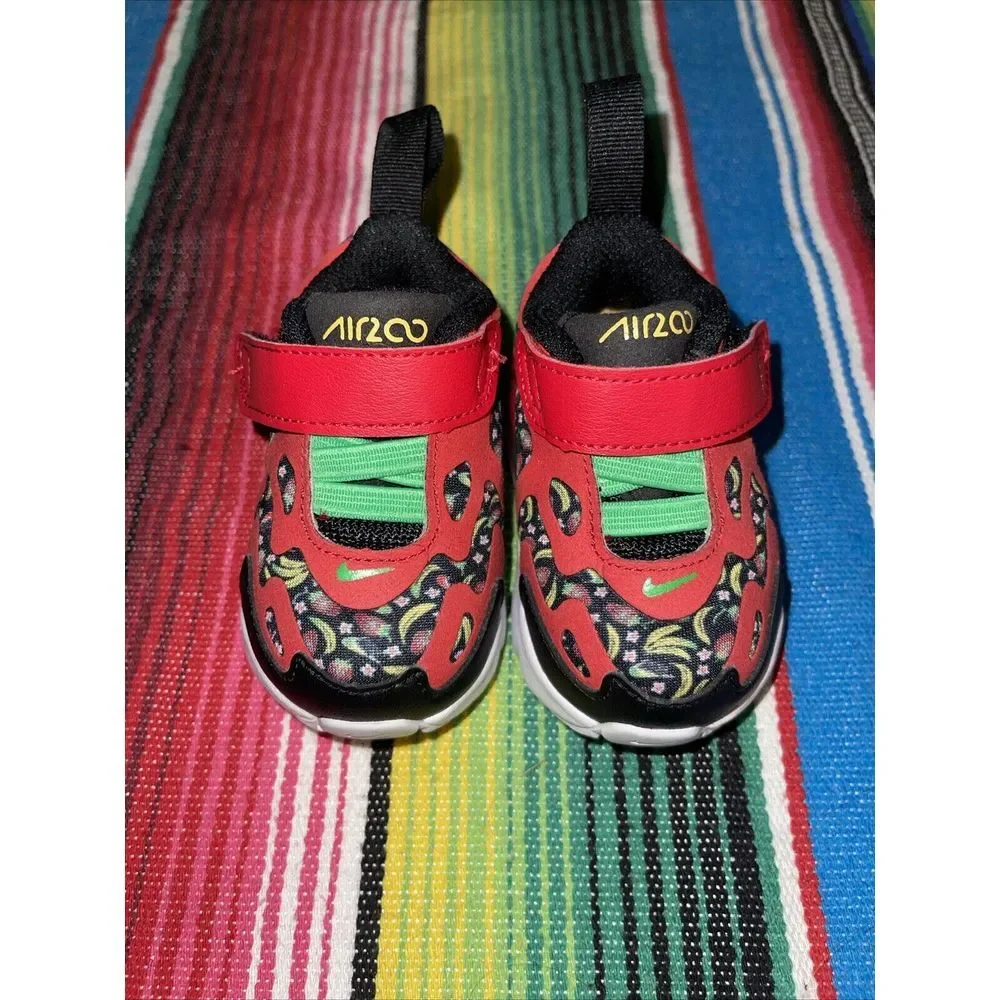 Nike Air Max 200 Toddler 2C‎ Fruit Sneakers University Red Green Spark Adorable